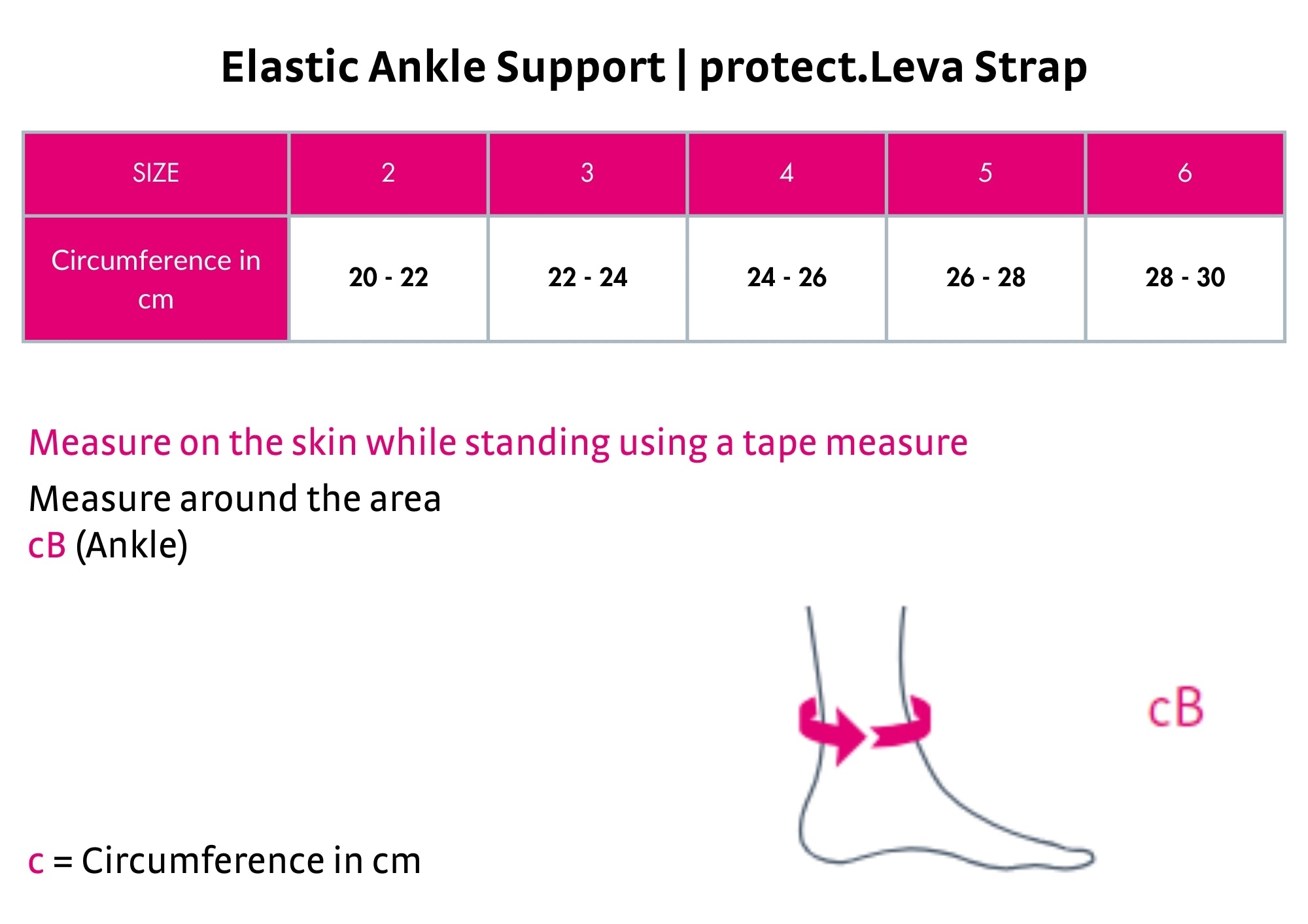 Elastic Ankle Support | Stabilisation Strap | protect.Leva Strap