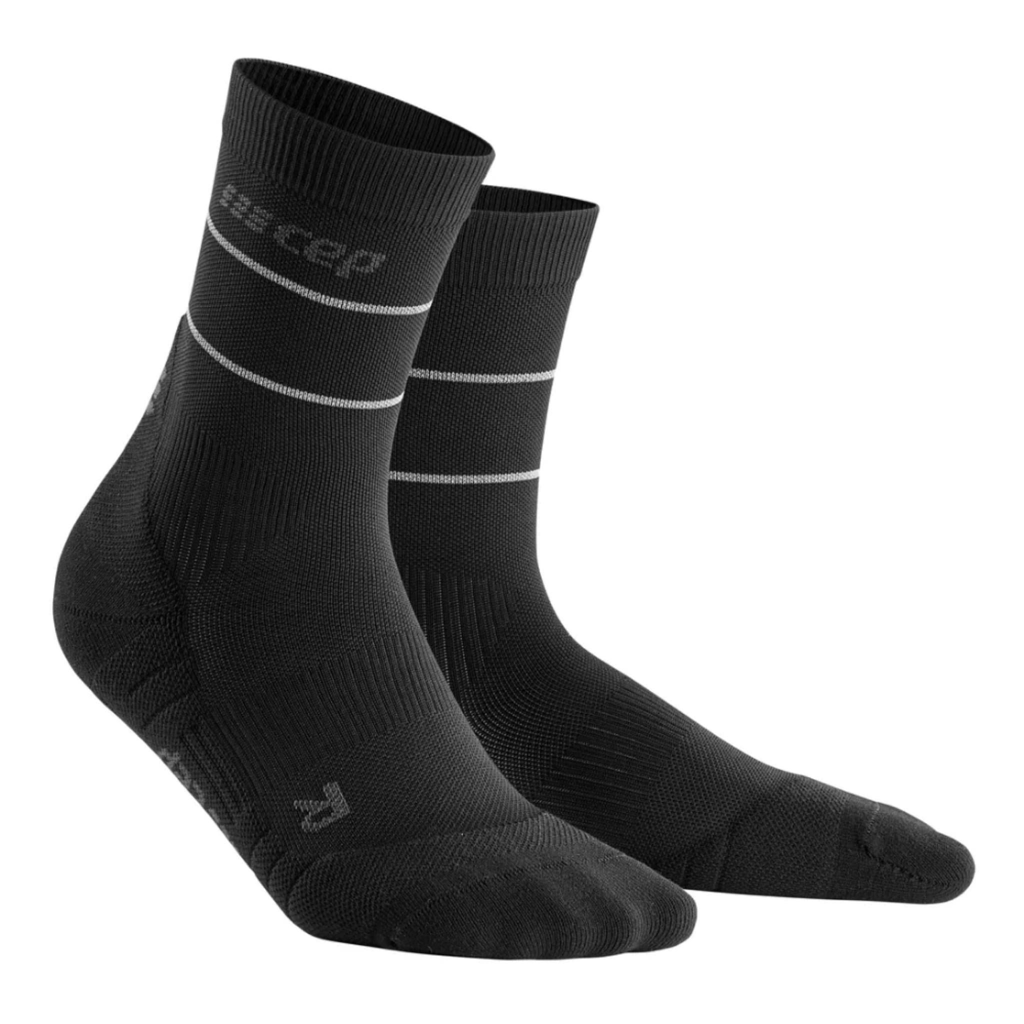 Reflective Mid Cut Compression Socks | Women