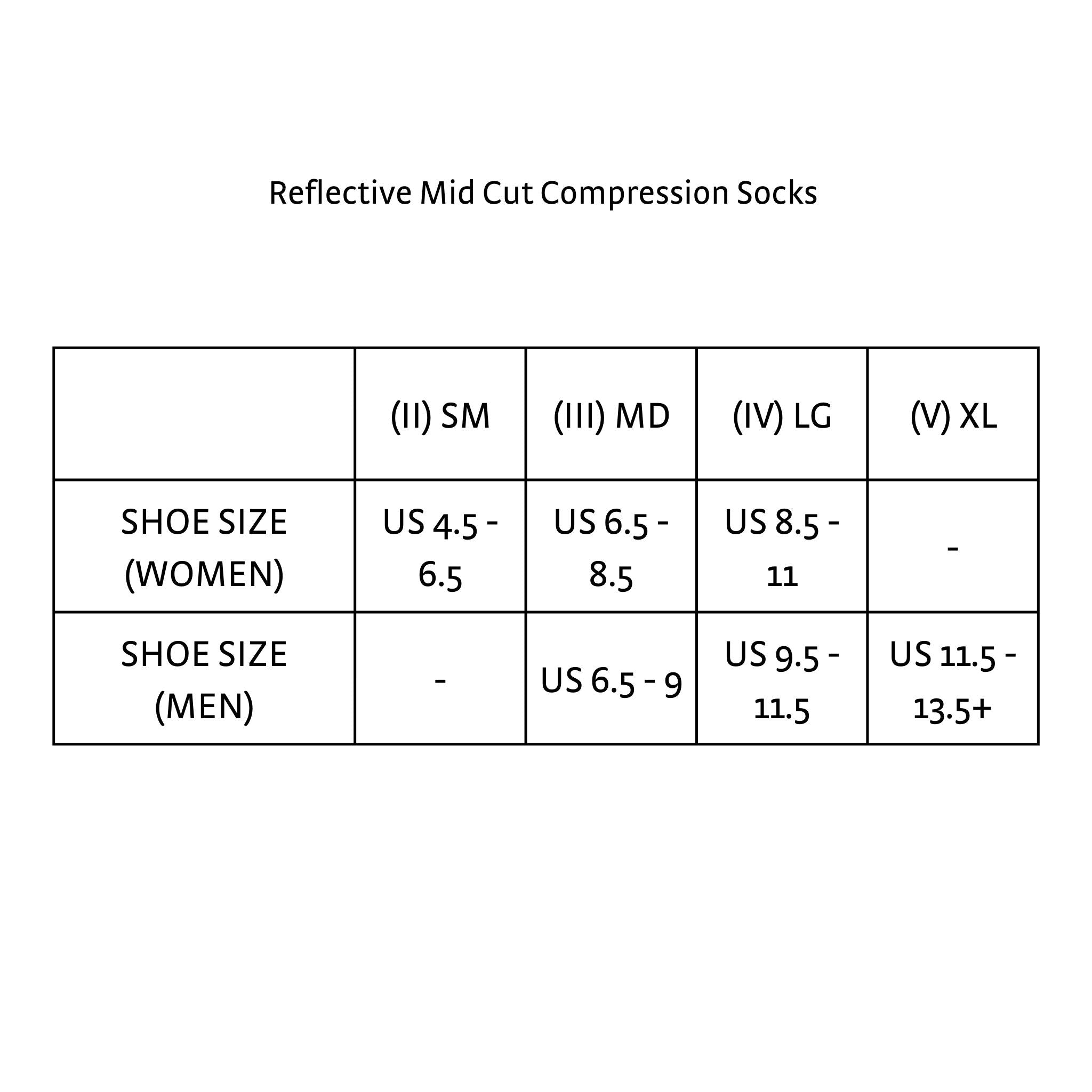 Reflective Mid Cut Compression Socks | Men