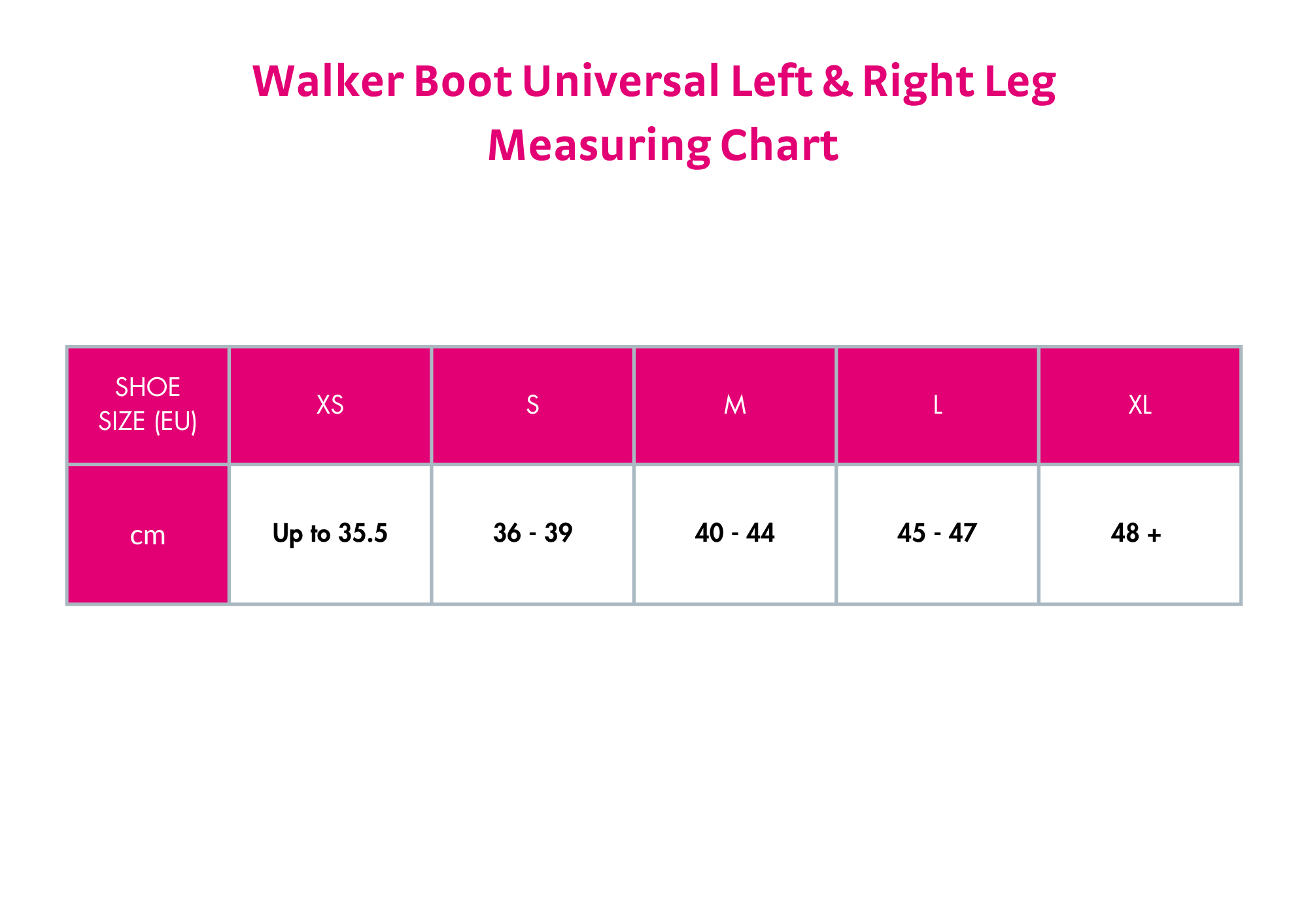 Walker Boot Universal Left & Right Leg