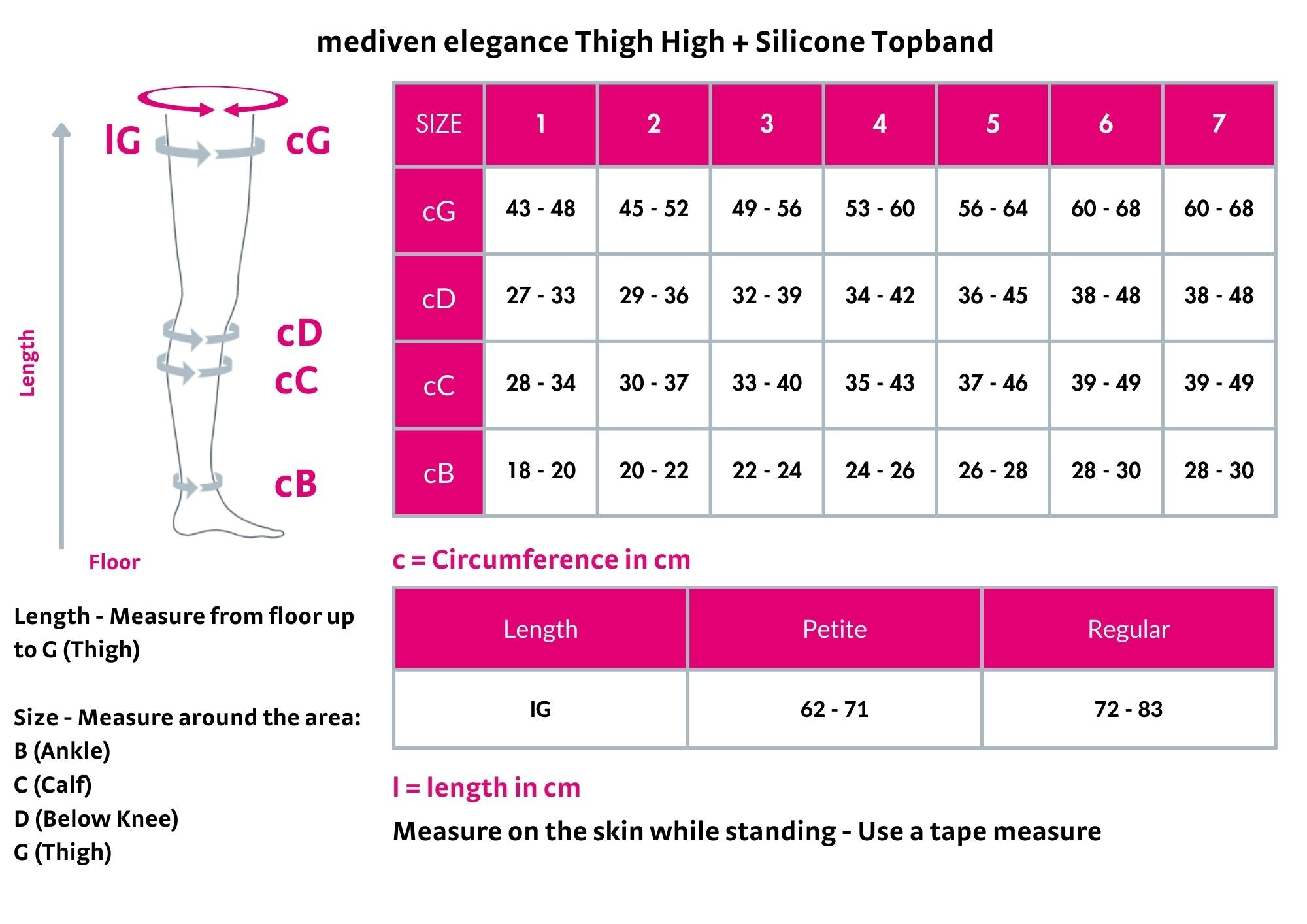 mediven elegance Thigh High Compression Stocking + Silicone Topband Caramel