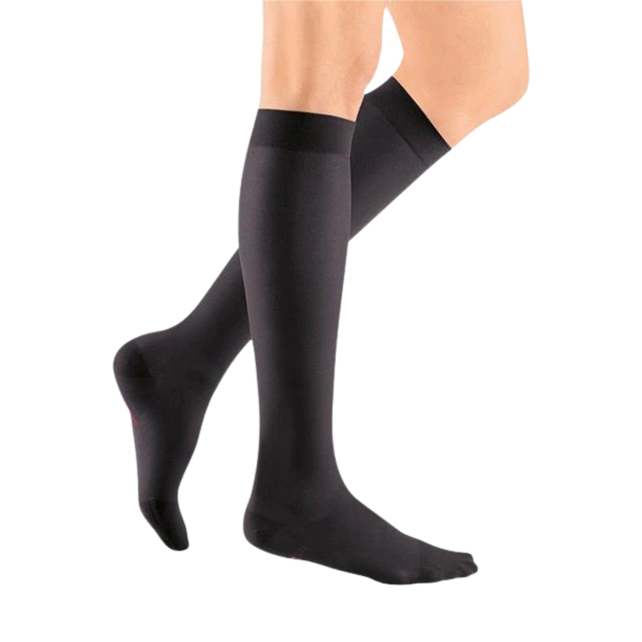 Compression Stockings  Below Knee High  Closed Toe I Black I Sheer & Soft