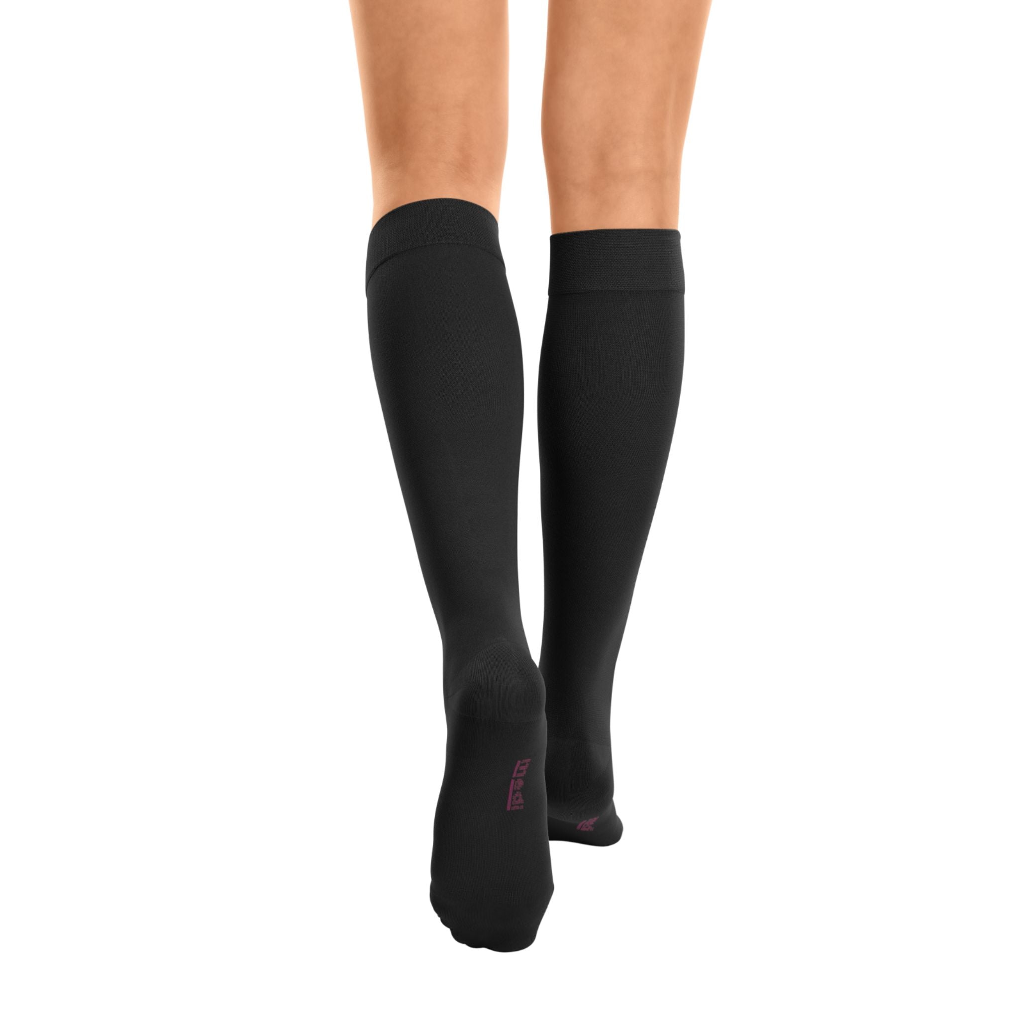 Compression Stockings Below Knee Open Toe Black mediven cotton