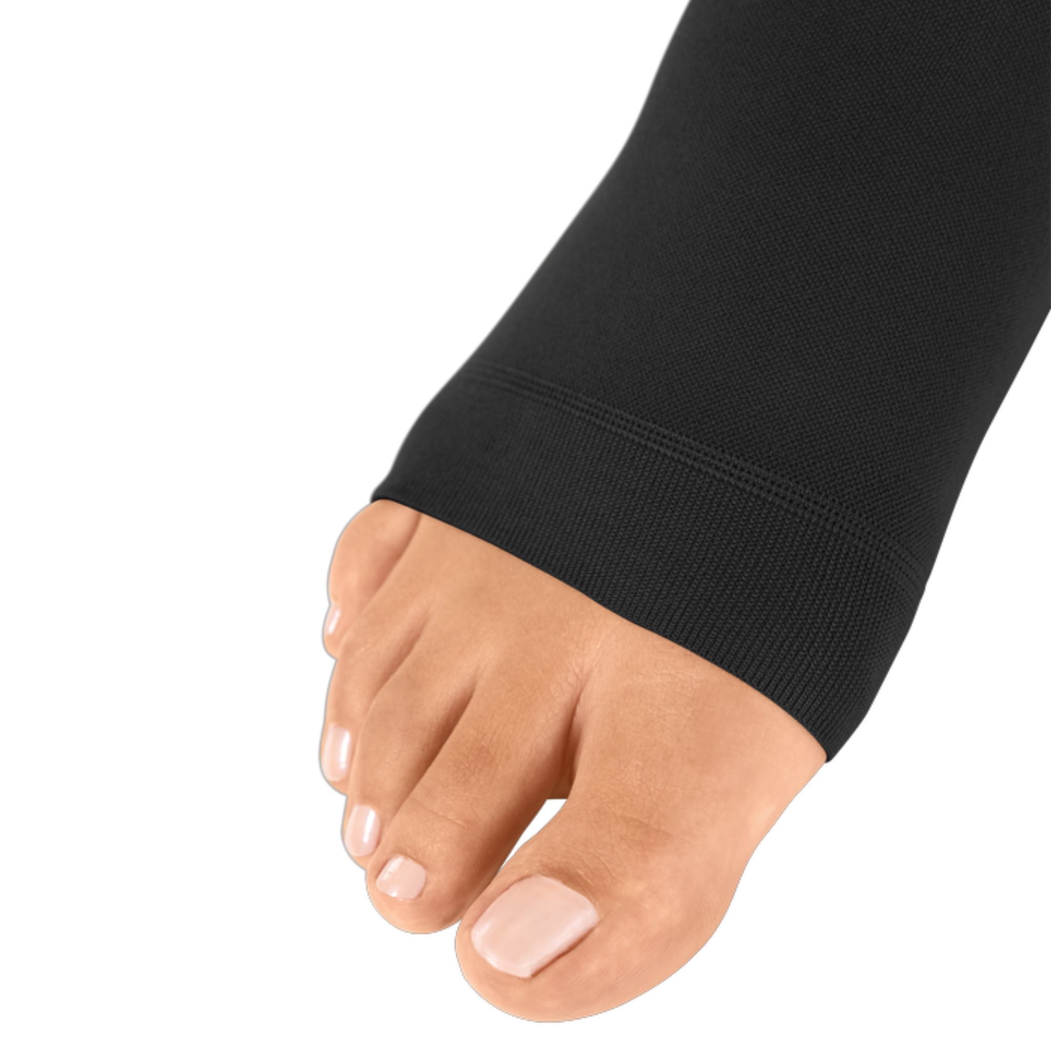 Compression Stockings  Below Knee  Open Toe  Black  mediven cotton