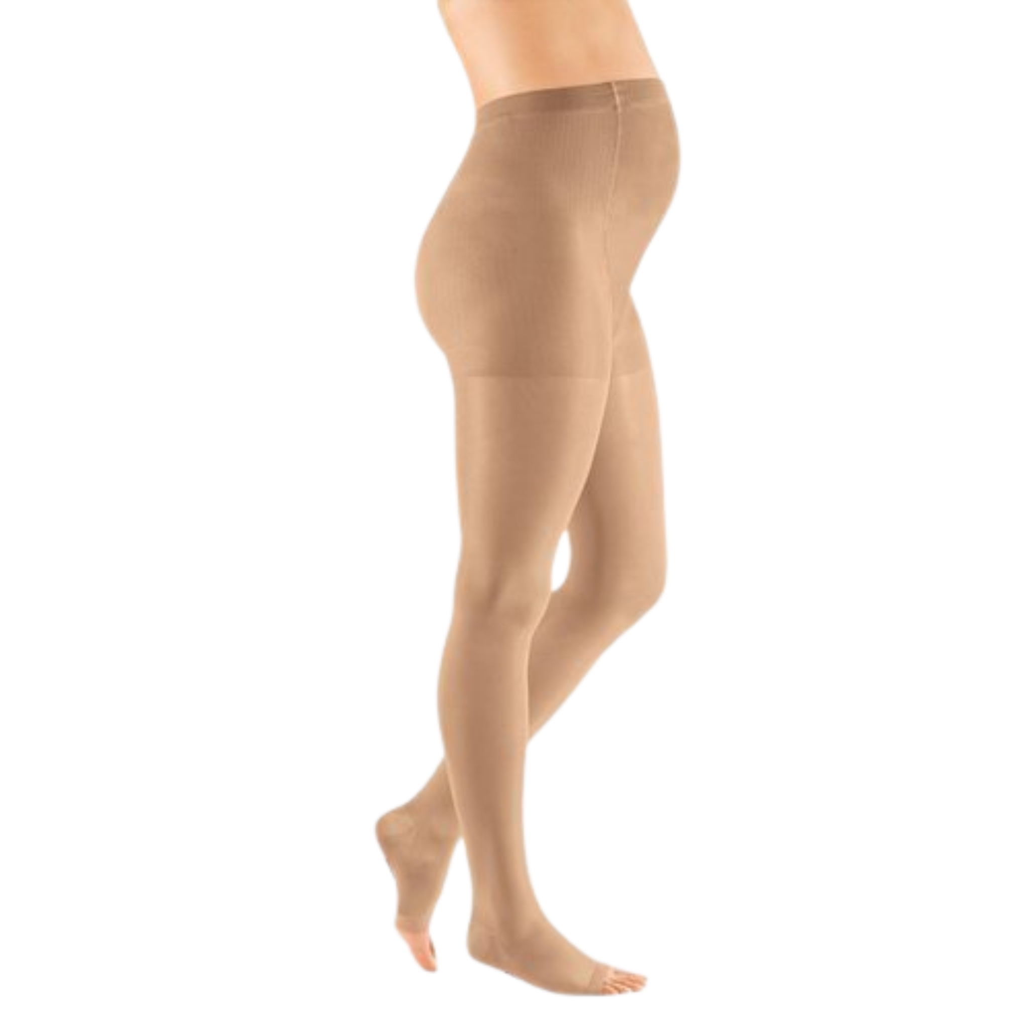 Compression Stockings  Maternity Pantyhose  Open Toe  Caramel  mediven elegance®