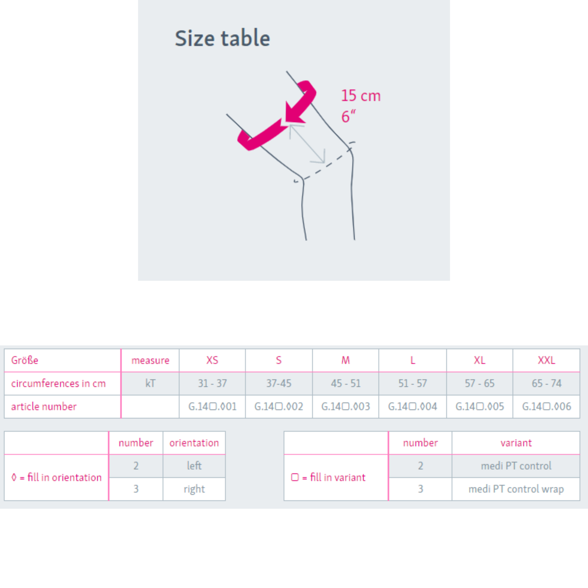 PT control® Soft Brace Patella Tracking medi