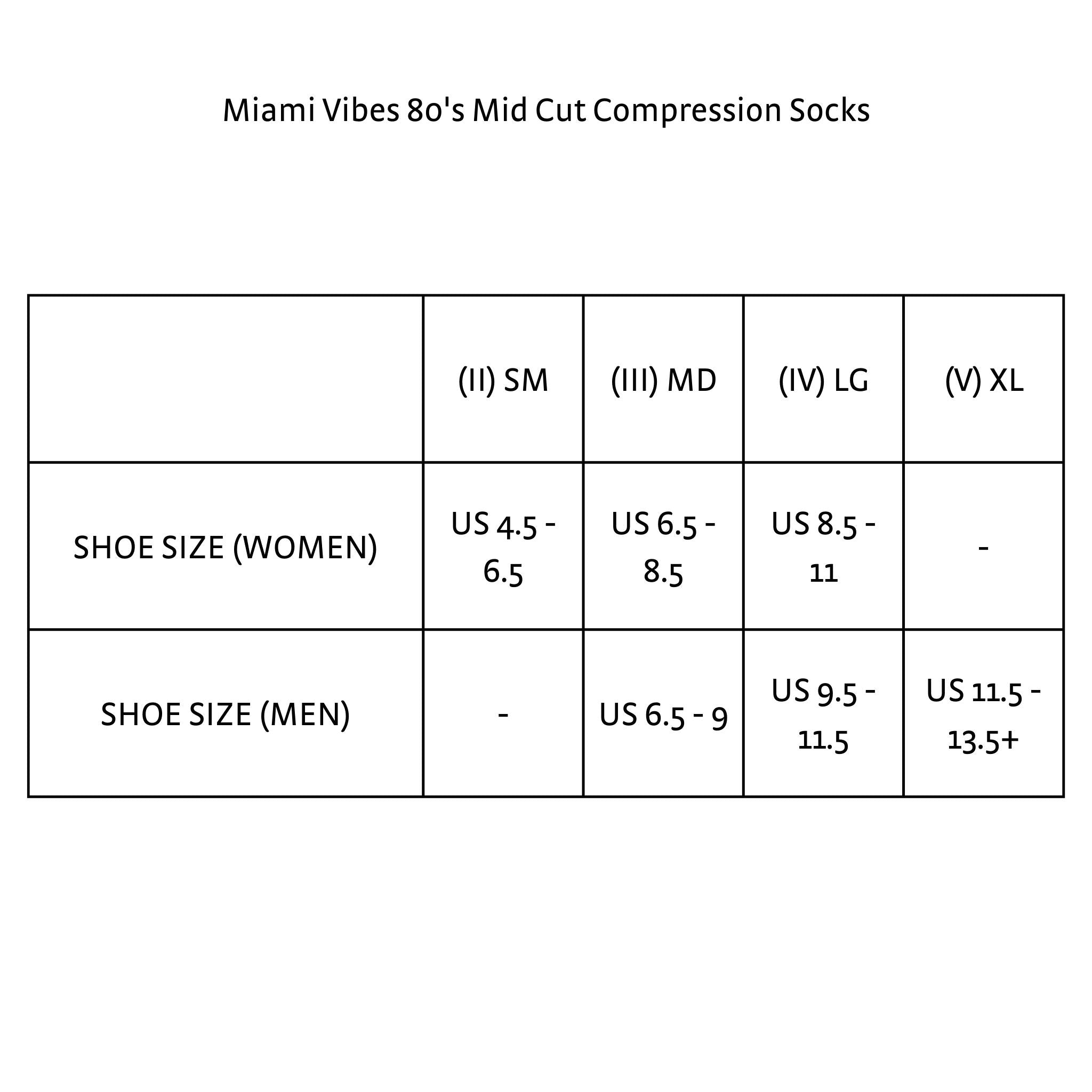 Miami Vibes 80's Mid Cut Compression Socks | Men