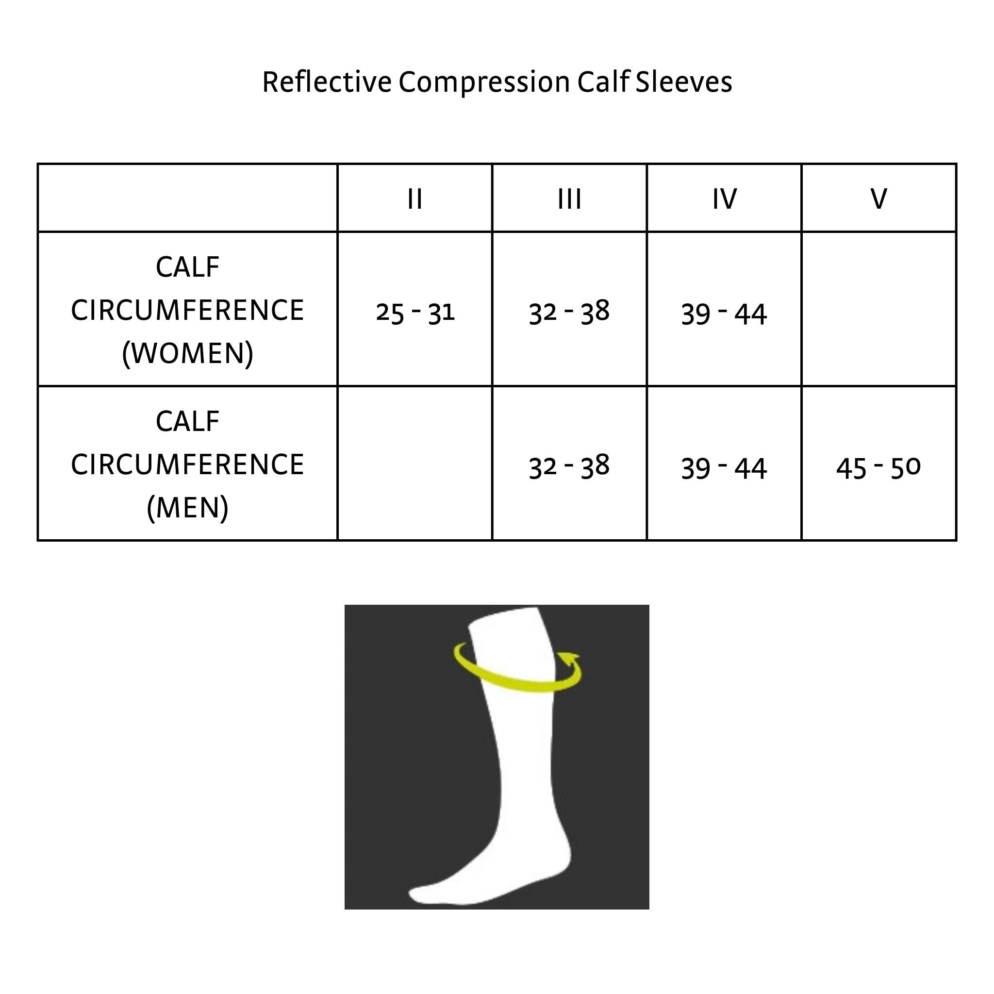Reflective Compression Calf Sleeves | Men