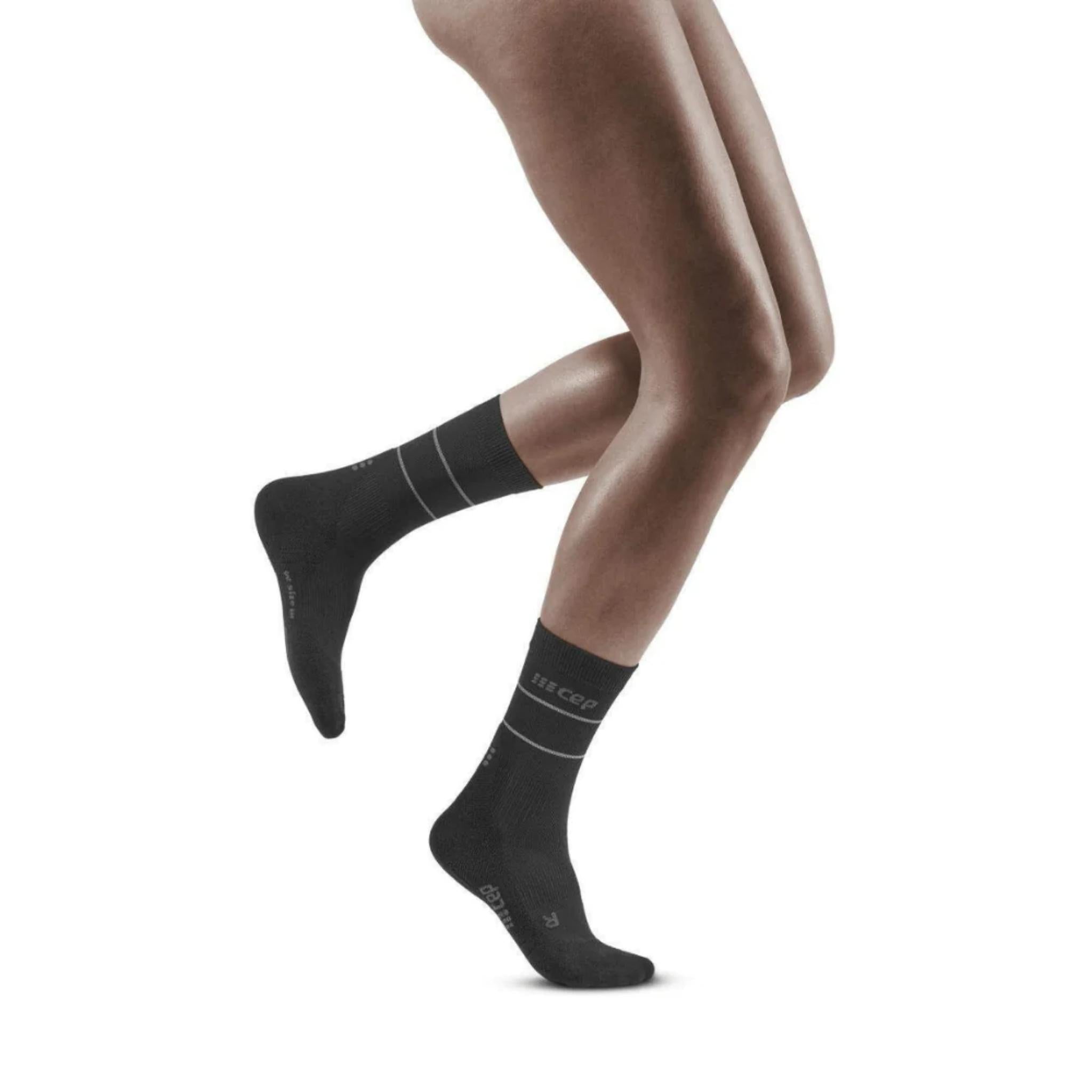 Reflective Mid Cut Compression Socks | Women