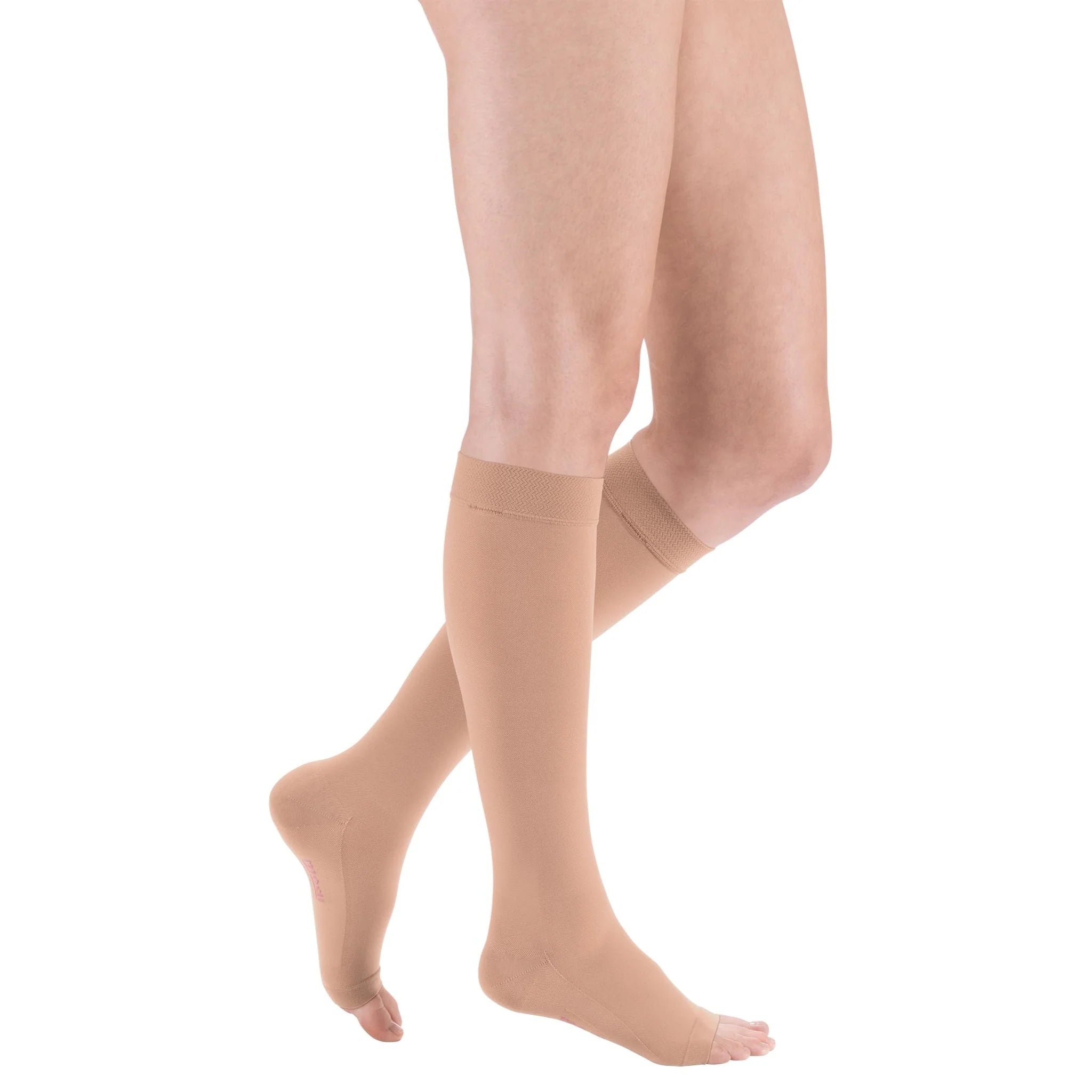 Sheer & Soft Knee High Compression Stocking Natural