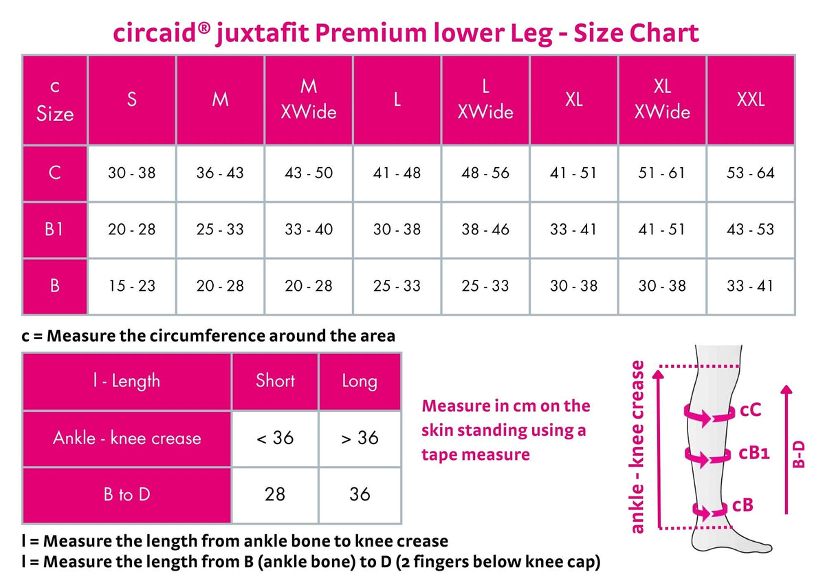 Circaid Measure Guide circaid® juxtafit Premium Lower Leg Compression Wrap