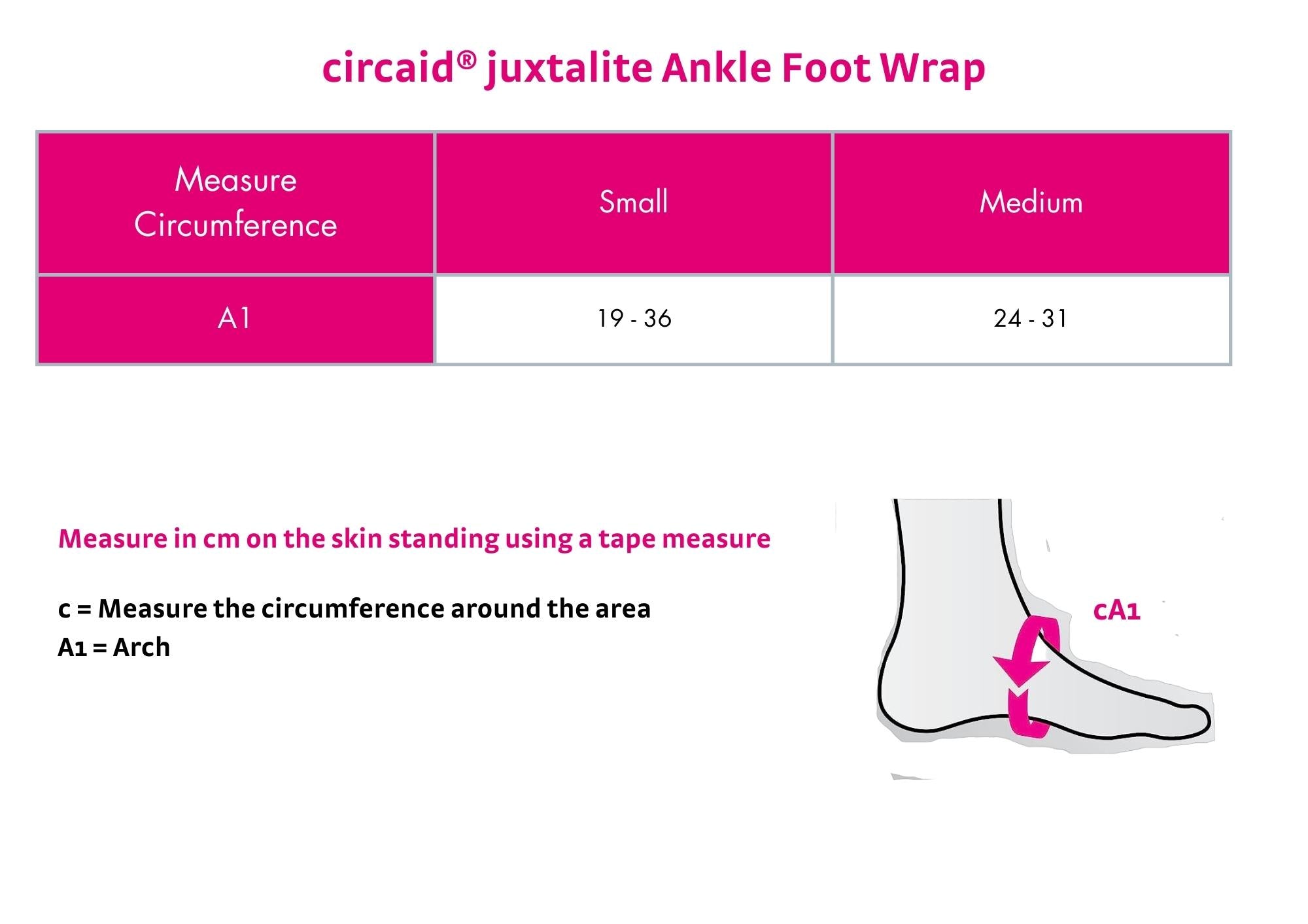 circaid juxtalite Ankle Foot Wrap Small