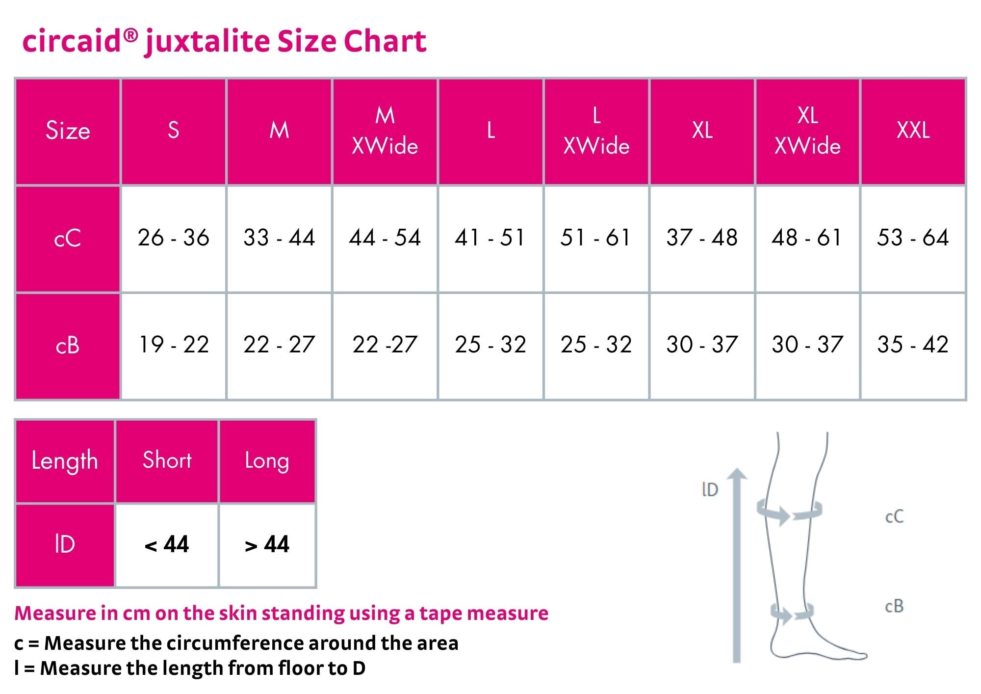 Circaid juxta 2025 lite sizing