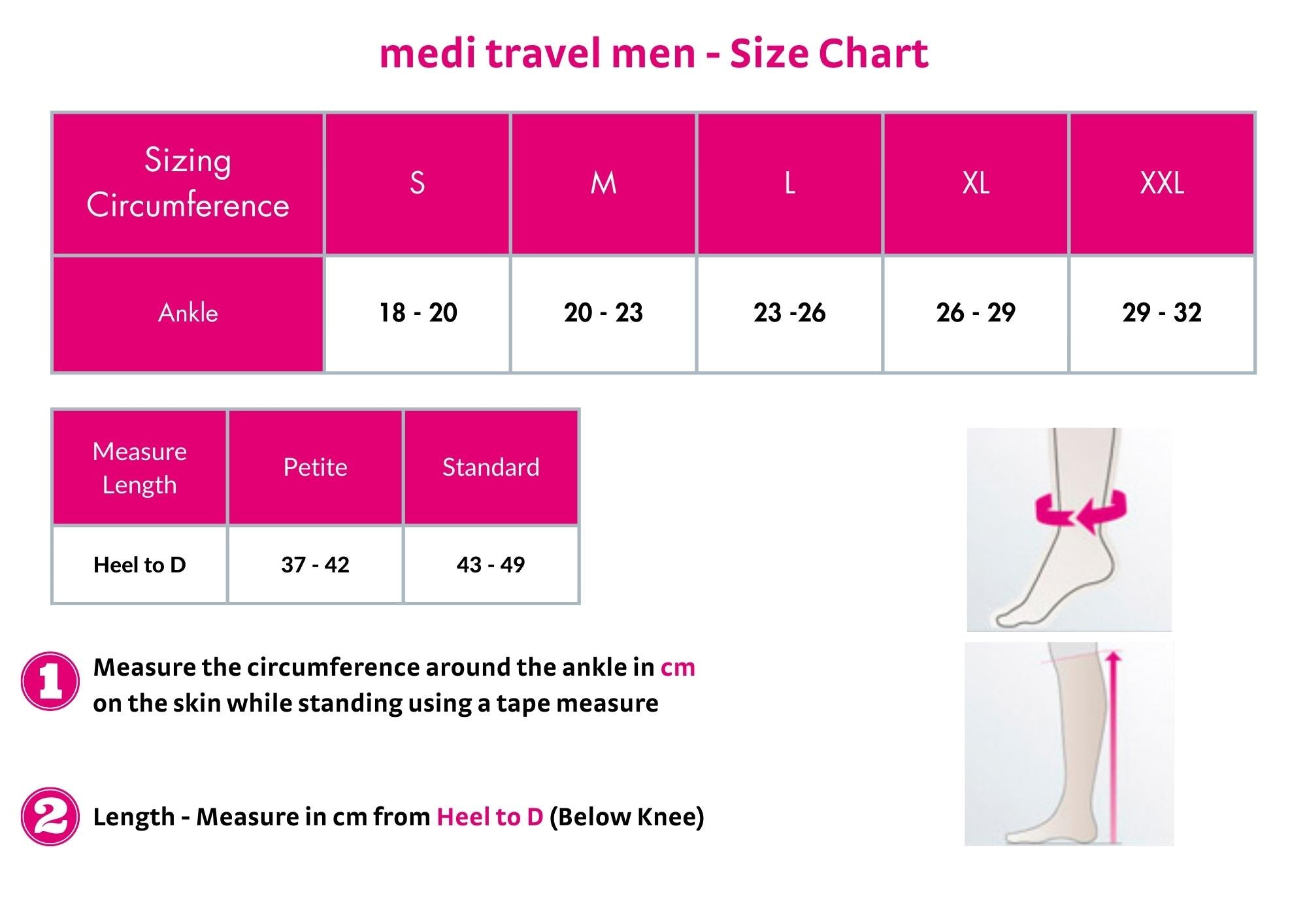 medi travel® Mens Below Knee Socks