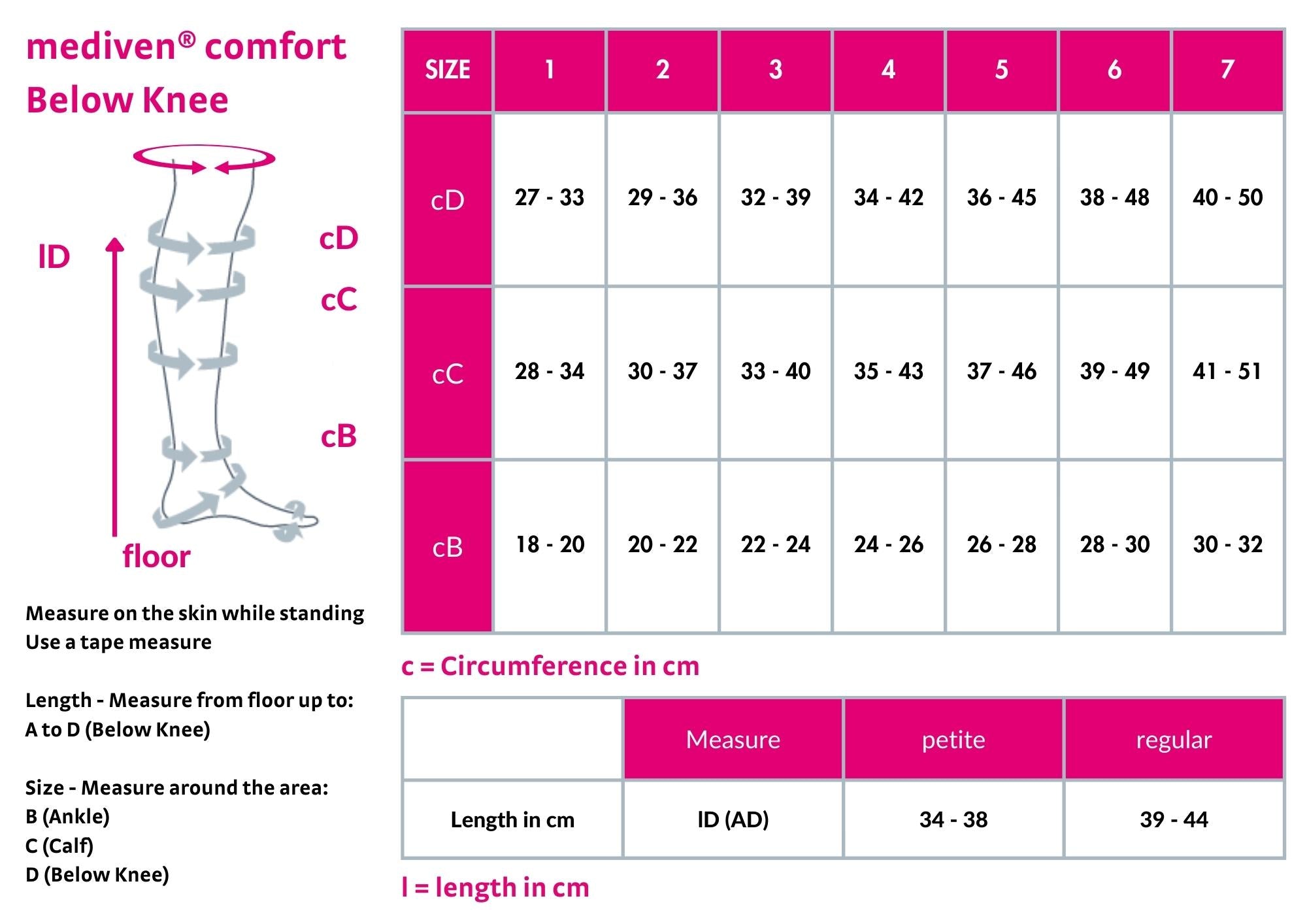 mediven®️ comfort Below Knee Compression Stockings Black