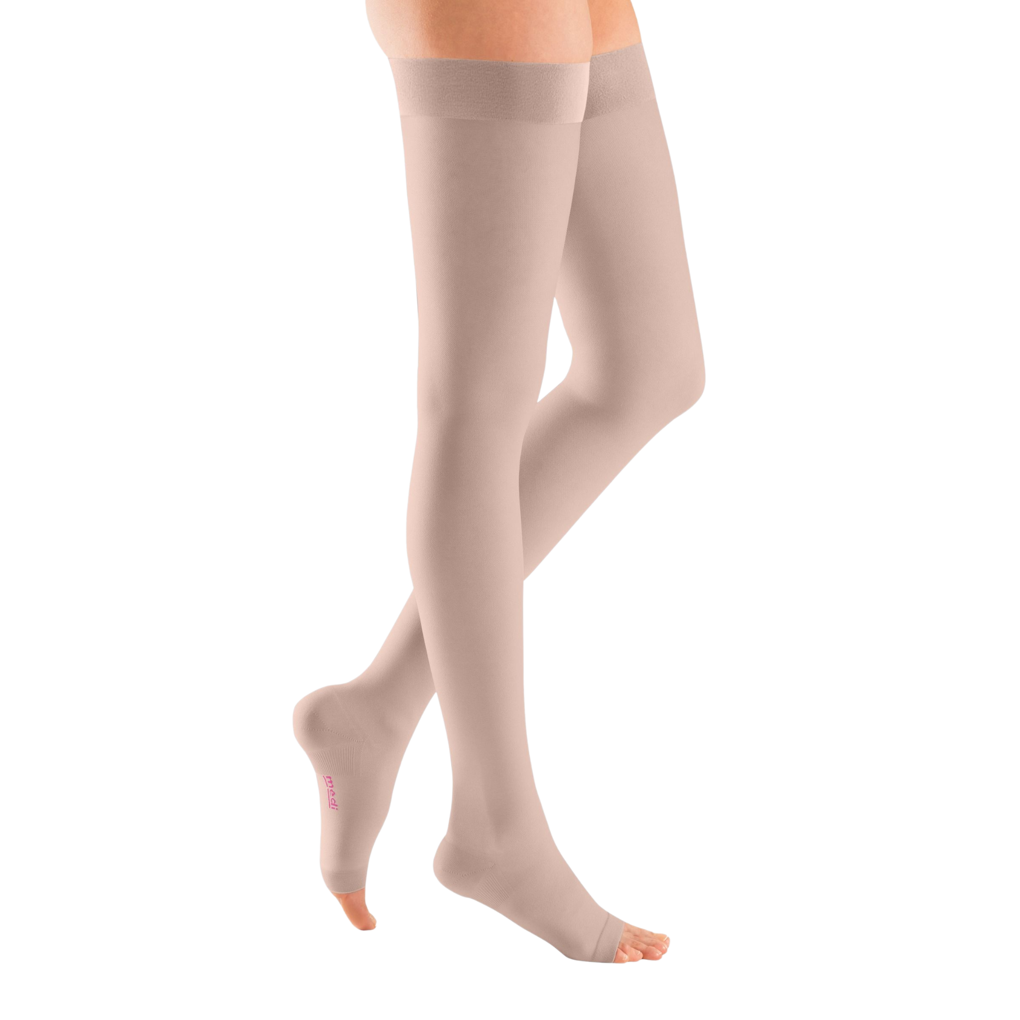mediven®️ Plus Thigh High Compression Stocking + Silicone Topband Cashmere